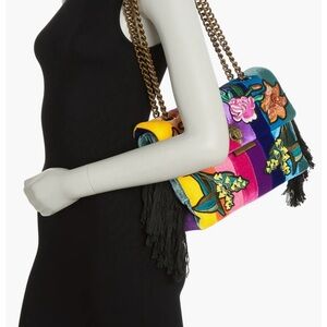 Kurt Geiger Multicolor Embroidered Shoulder Bag